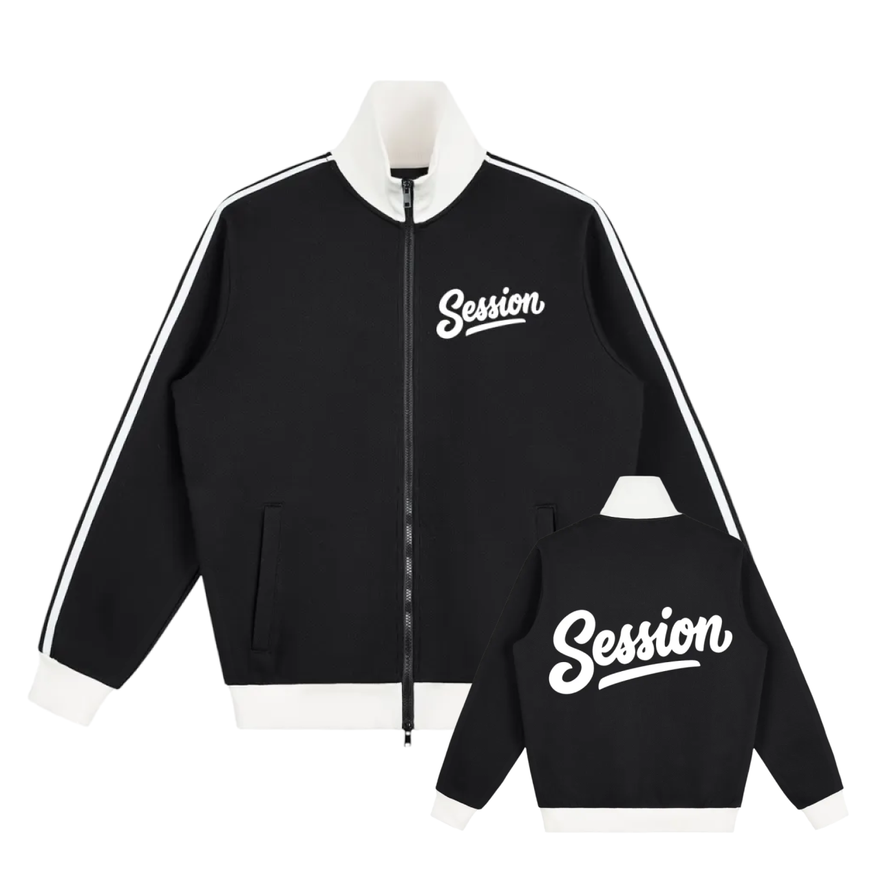Session Retro Jacket — Black relaxed fit jacket